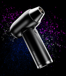 CROSSGUN - Miniaspirador eléctrico inalámbrico con potente chorro de aire turbo, color negro, con accesorio de aspiradora integrado