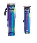 BABYLISSPRO 2 piezas LO-PROFX EDICIÓN LIMITADA IRIDISCENTE ALTO RENDIMIENTO INALÁMBRICO DE PERFIL BAJO COMBO de PBCS - CORTADORA #FX825RB, RECORTADORA #FX726RB