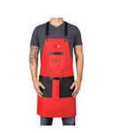 DELANTAL DE BARBERO GAMMA+ X STYLECRAFT – Rojo