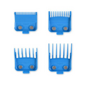 GAMMA+ DUB MAGNETIC TIGHT CLIPPER GUARDS 4-PACK CYAN BLUE - GPTGB