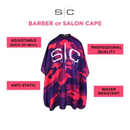 GAMMA+ & STYLECRAFT PINK CAMO BARBER & STYLIST CAPES SC323PK
