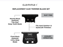 Juego de cuchillas de repuesto para recortadora GAMMA+ Black Diamond X-Pro Wide Fixed Blade con cuchillas de corte DLC negras “The One” – GP536B