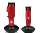 StyleCraft Super-Torque Modular Rebel Clipper & Trimmer Combo Set – Red - SC203R