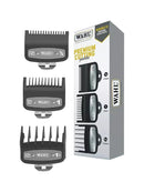 WAHL PREMIUM CUTTING GUIDE COMBS WITH METAL CLIP 3pcs Set guards (0.5, 1, 1.5)