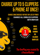 One Plug Multi Clipper Charger – charge up to 5 clippers & phone at once