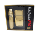 BaBylissPRO GoldFx Collection combo FXHOLPK2GN – The Classic Holiday Combo With Black DLC Blade on the Trimmer and Black Foil on the Shaver