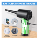 Mini soplador recargable de aire inalámbrico para peluquería, color negro
