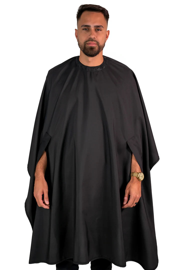 Barber Strong THE HANDS FREE BARBER CAPE – SOLID BLACK