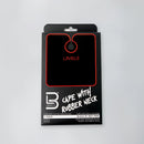 L3VEL3™ PROFESSIONAL RUBBER NECK CUTTING CAPE – Black / Red Trim