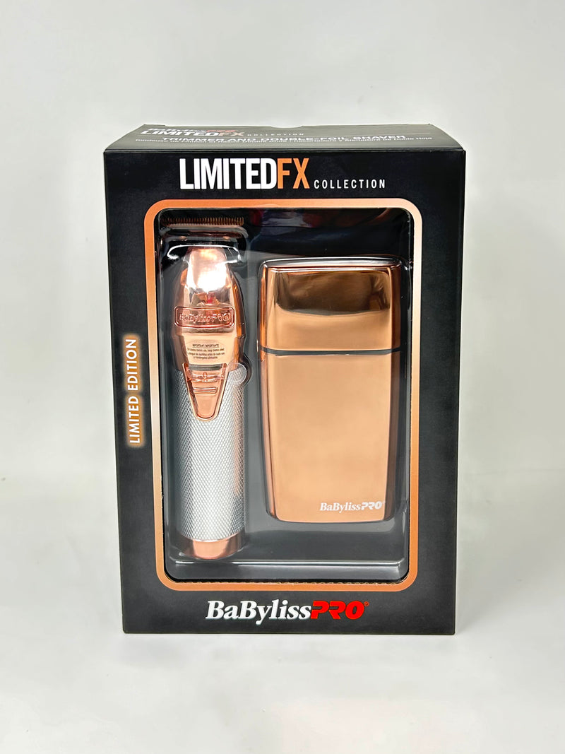 BaBylissPRO LimitedFX Rose Gold Trimmer & Double Foil Shaver – FXDUOFS2TRG