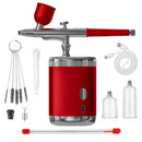 Airbrush kit: Handheld Spray Paint Gun with 0.3/0.5mm Nozzle, Rechargeable Cordless Spray Gun – Green