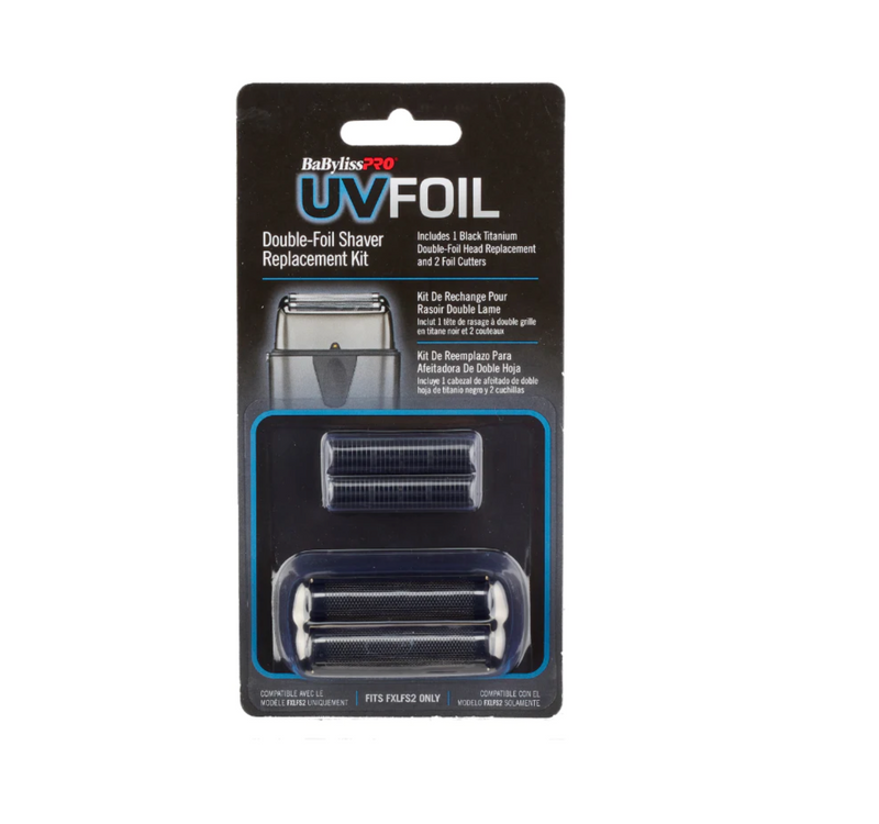 BaBylissPRO UV Shaver Replacement Foil & Cutters – Double Foil Gunmetal – FXLRFS2