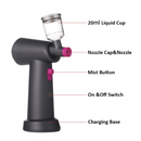 Kit de aerógrafo inalámbrico con compresor de sistema de segunda generación con copas de extensión, color negro y dorado