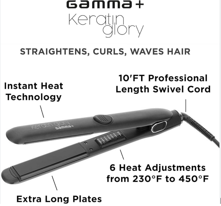 Gamma+ Keratin Glory Straightening Iron GPKGB