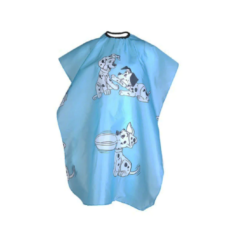 Vincent Children’s Cutting Cape YOUTH-PUPPY White/Blue VT2405