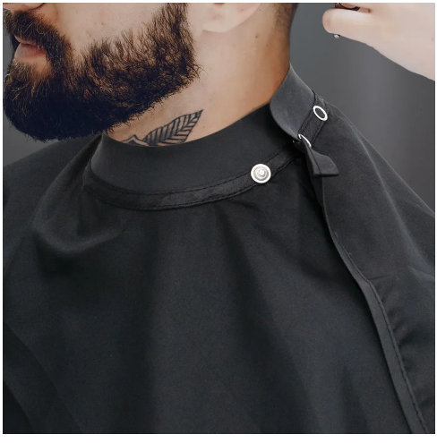 BlackIce Premium Professional Silicone Collar Black Barber Cape