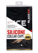 Capa de peluquero negra con cuello de silicona profesional de primera calidad BlackIce n.º BVE016