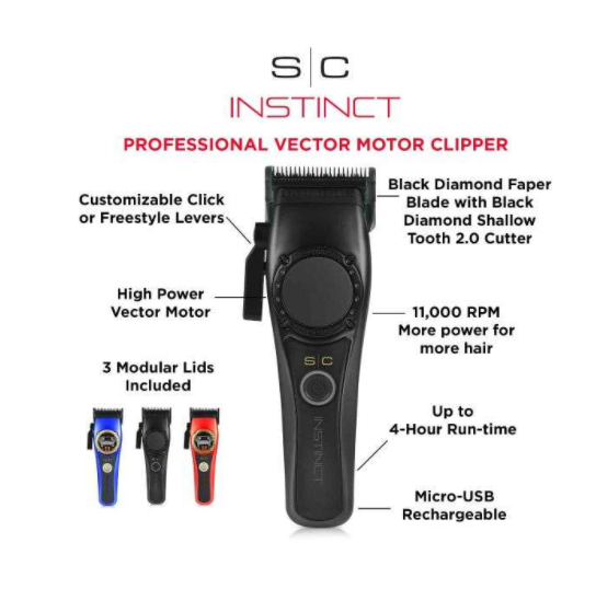 StyleCraft S|C Instinct professional Vector Motor Cordless Clipper With Torque Control