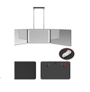 Espejo colgante plegable de tres lados para peluquería profesional