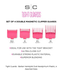 STYLECRAFT Tight Guards – Barber Hairstylist Dub Neodymium Plastic, 4 Assorted Sizes - SCTGPK
