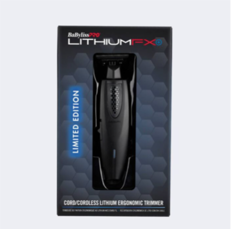 BABYLISSPRO LITHIUMFX+ LIMITED EDITION MATTE BLACK CORD/CORDLESS LITHIUM ERGONOMIC TRIMMER