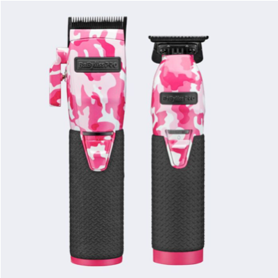 BABYLISSPRO LIMITEDFX COLLECTION EDITION PINK CAMO METAL LITHIUM CLIPPER AND TRIMMER COMBO