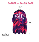 CAPAS DE BARBERO Y ESTILISTA CAMUFLAJE ROSA GAMMA+ Y STYLECRAFT SC323PK