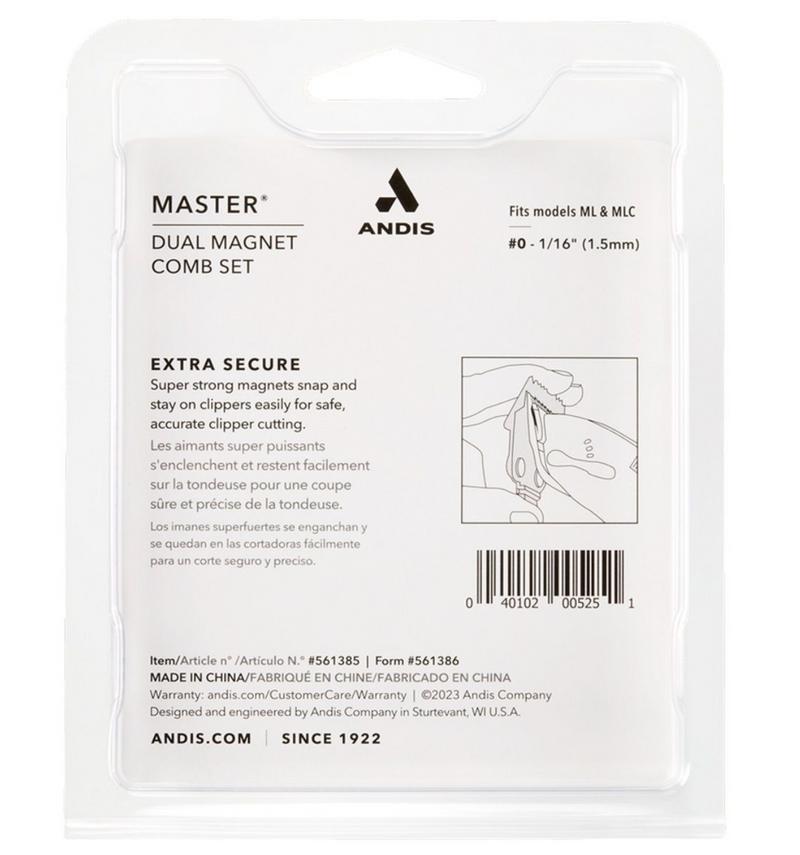 Andis Master Dual Magnet OG Size #0 Comb #561385