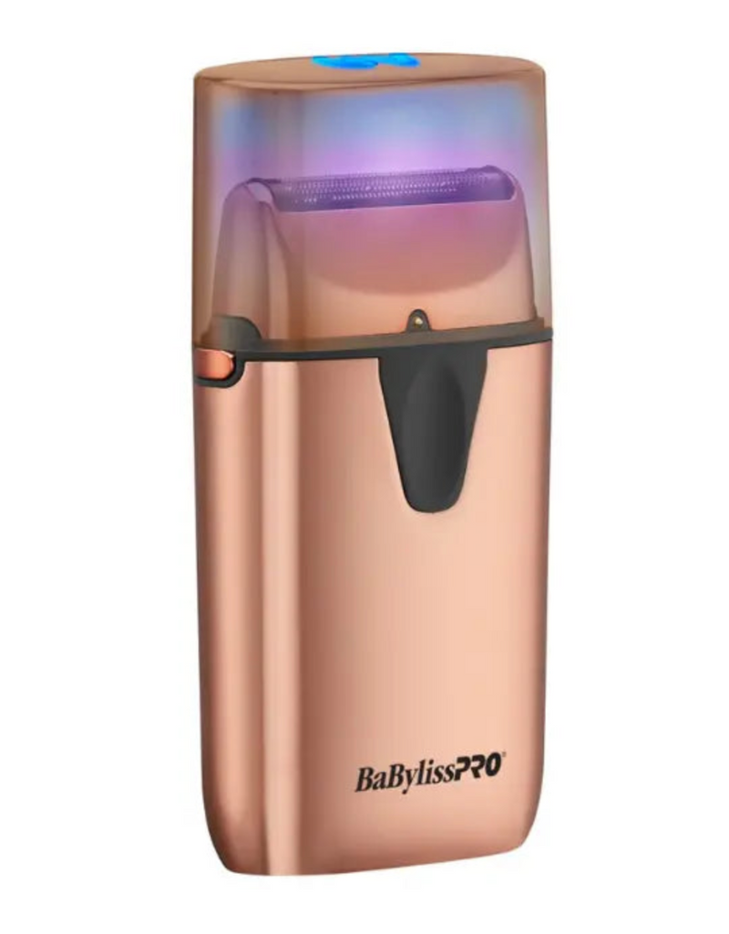 BaBylissPRO UV Disinfecting Rose Gold Single Foil Shaver - Kills 99.9% Of Bacteria - FXLFS1RG