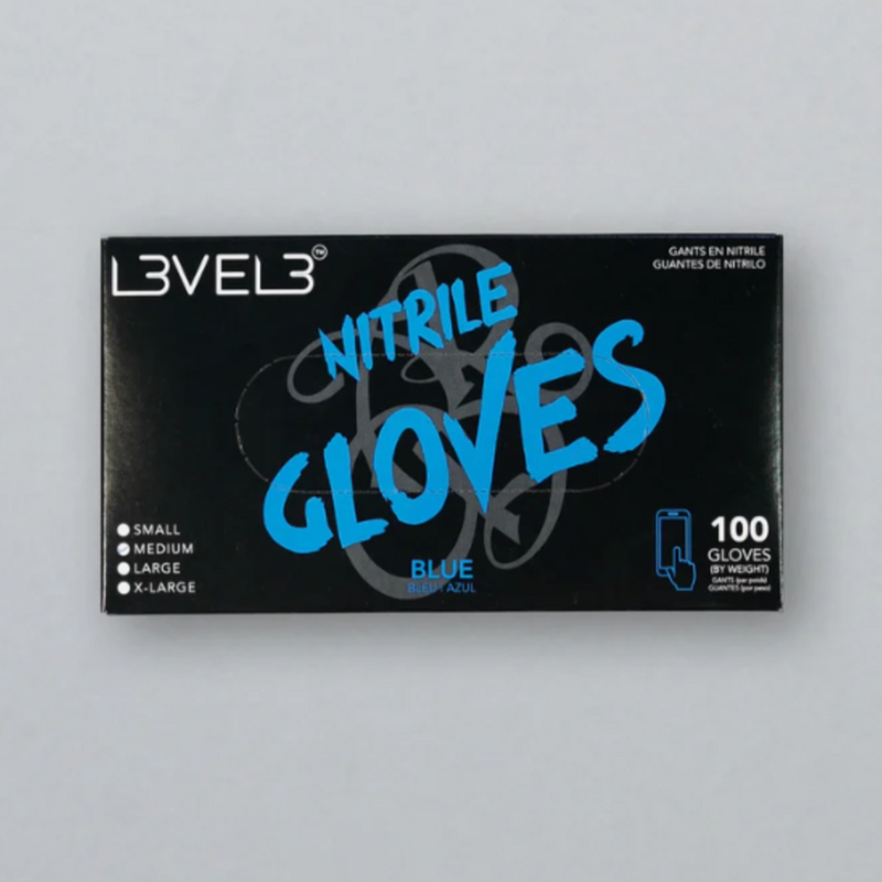 L3VEL3™ PROFESSIONAL NITRILE GLOVES 100ct – Blue