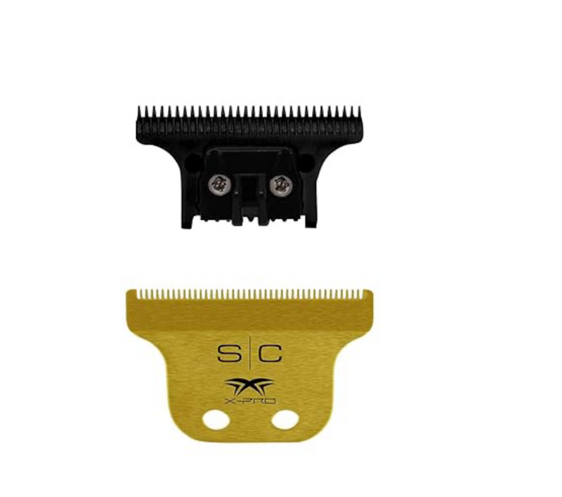 Cuchilla de repuesto para recortadora de cabello StyleCraft Classic X-Pro fija de titanio dorado con DLC de carbono Black Diamond “The One Cutter Set” SC529GB