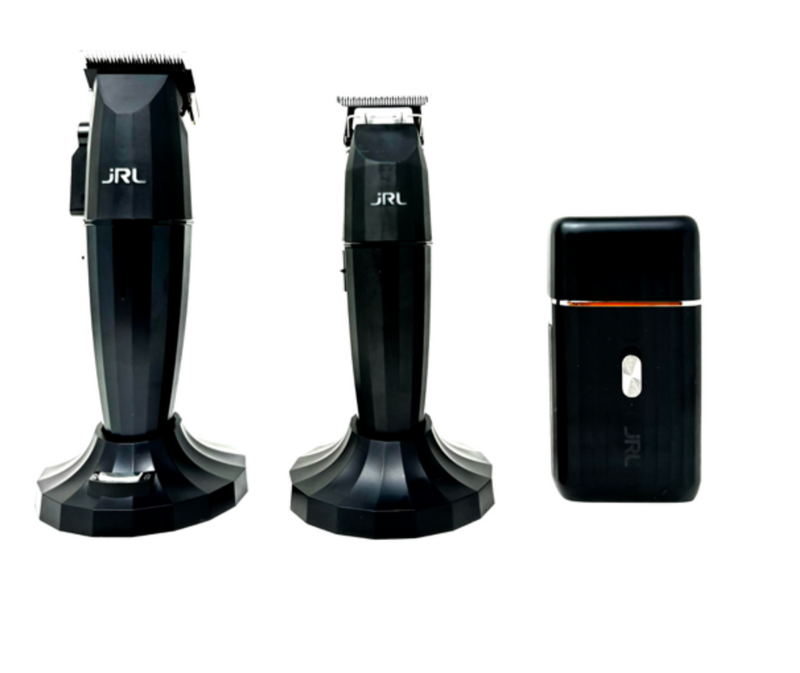 JRL PROFESSIONAL 3PC FRESH FADE ONYX COMBO BY PBCS 2020C-B, 2020T-B, SF PRO-SHAVER CORDLESS COMBO