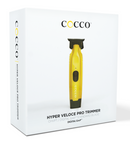 Recortadora de pelo profesional inalámbrica sin escobillas de alto par Cocco Hyper Veloce, color amarillo