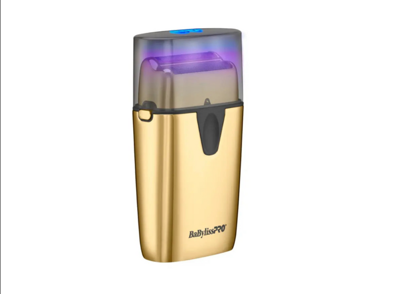 BaBylissPRO UV-Disinfecting Gold Double-Foil Shaver- kills 99.9% of bacteria – FXLFS2G