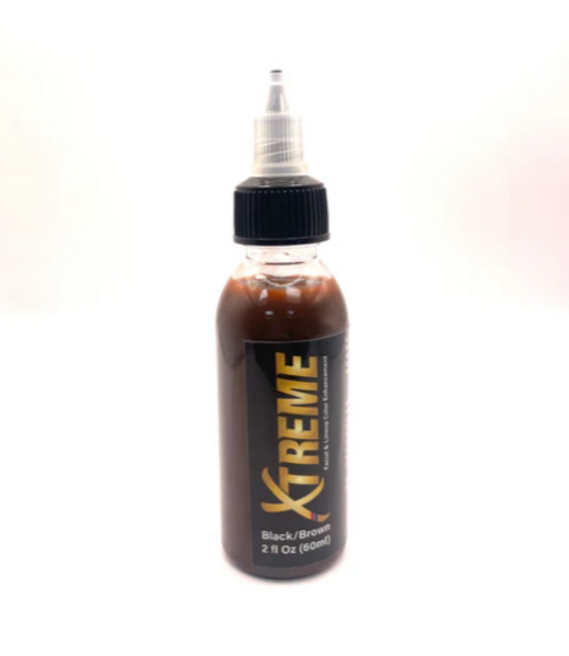 XTREME facial & lineup color enhancement black/brown semi color 2fl oz (60ml) for barber, stylist, home use