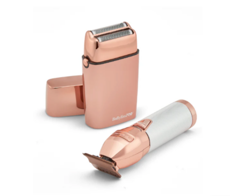 BaBylissPRO LimitedFX Rose Gold Trimmer & Double Foil Shaver – FXDUOFS2TRG