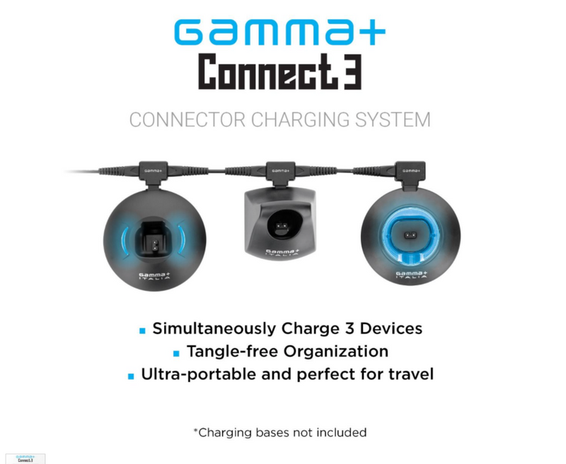 Gamma+ Connect 3 – Barberhood Charging System, 2 Expansion Cords, Adapter