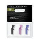 STYLECRAFT REPLACEMENT CLIPPER CLICK LEVER 3 PACK – METALLIC PINK, METALLIC BLUE, MATTE BLACK - SCCL3