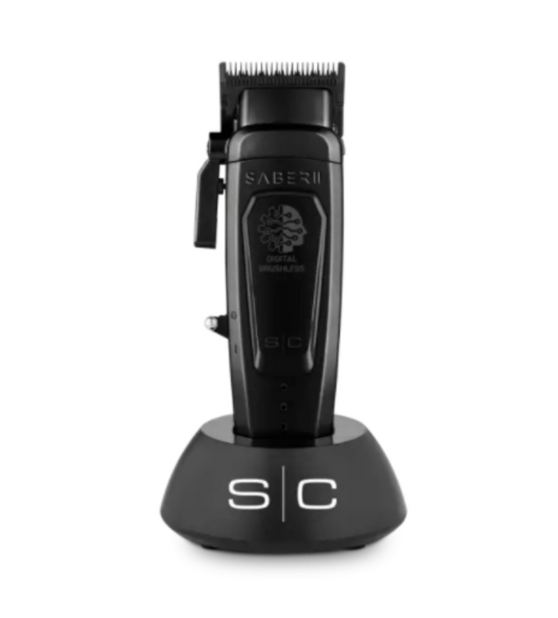 STYLECRAFT SABER 2 PROFESSIONAL CORDLESS MODULAR WITH HIGH-TORQUE DIGITAL BRUSHLESS MOTOR CLIPPER BLACK – SC617B