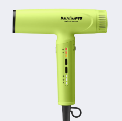 BABYLISSPRO® NANO TITANIUM™ NEON YELLOW LIGHT IONIC HIGH-SPEED DRYER – BNTC9200NY