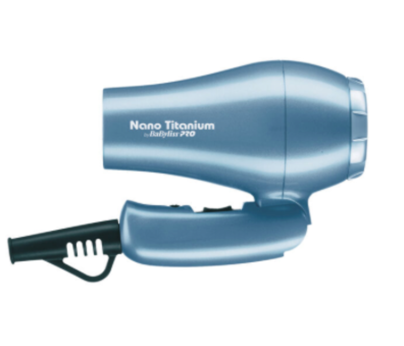 BABYLISSPRO® NANO TITANIUM™ TRAVEL DRYER BLUE – BNT053TUC