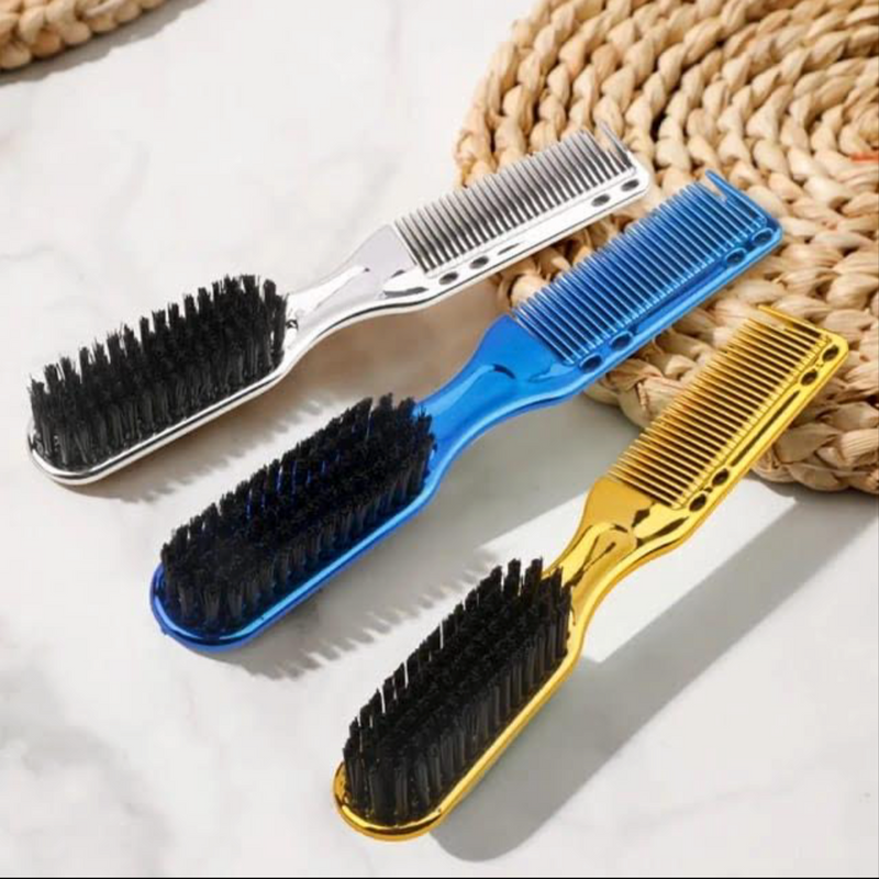 2-Sided Barber Fade Clean Comb and Brush – 4 colors available