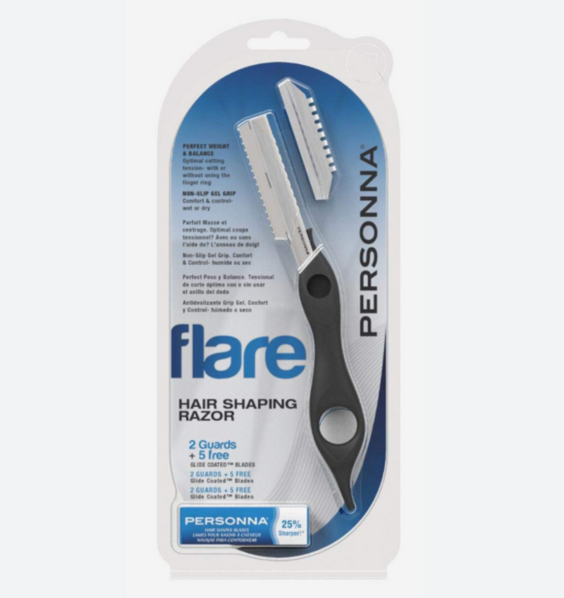 Maquinilla de afeitar para dar forma al cabello Personna Flare + 5 cuchillas gratis (9200-X)