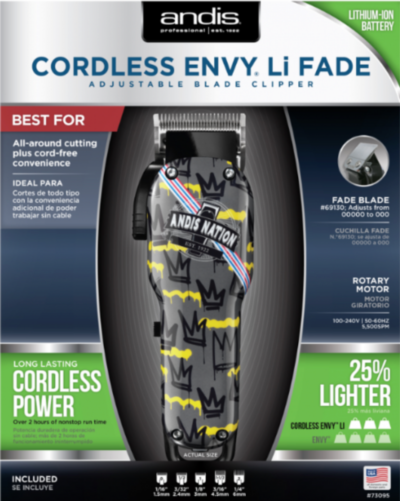 ANDIS CORDLESS ENVY LI ANDIS NATION CLIPPER