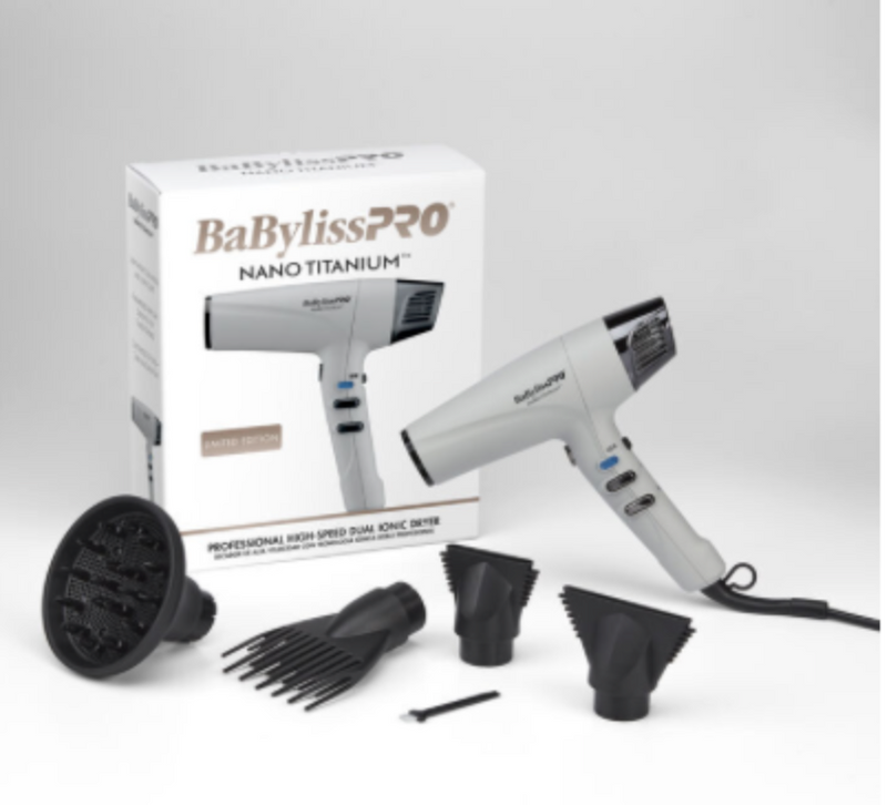 BaBylissPRO® Limited Edition Nano Titanium Grey Collection High Speed Dual-Ionic Dryer BNT9100GY