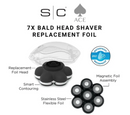 StyleCraft S/C REPLACEMENT STAINLESS STEEL FOIL HEAD COMPATIBLE WITH THE ACE 7X BALD HEAD SHAVER – SC546S