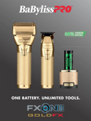 BaBylissPRO FXONE GOLDFX All-Metal Shaver & Trimmer Prepack