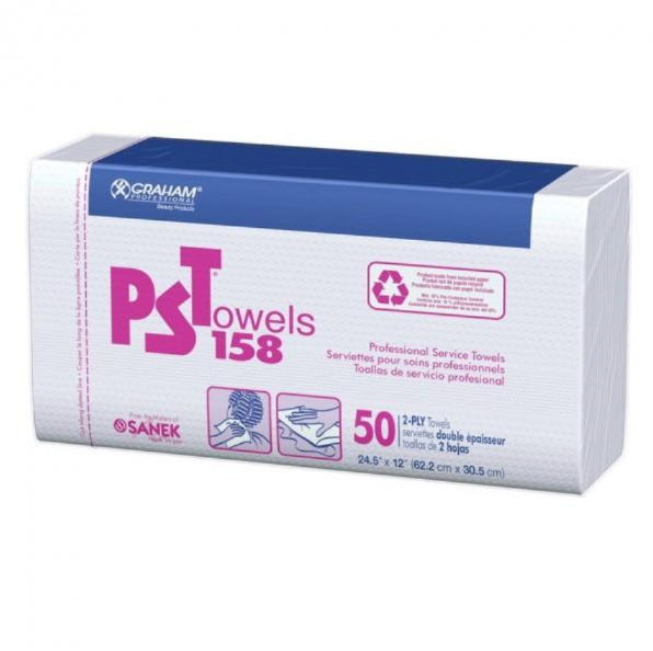 Graham PST Towels 158 white – 50 2 Ply Towels