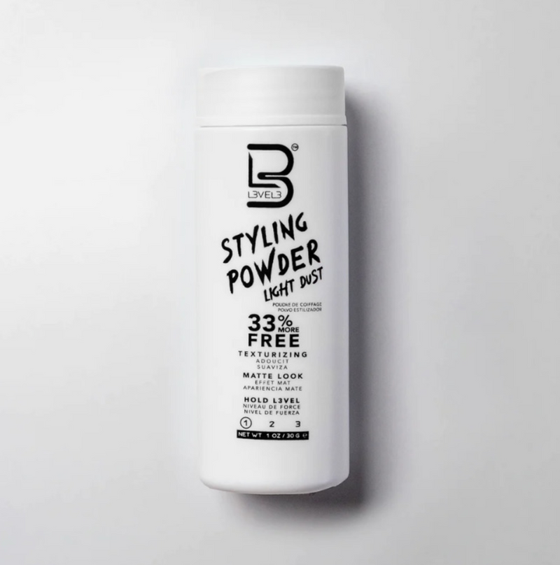 L3VEL3™ Light Hold Styling Powder 30G – white bottle