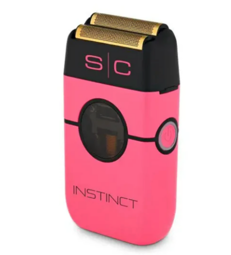 StyleCraft Instinct Metal Double Foil Shaver w/ IN2 Vector Motor & Intuitive Torque Control – Pink